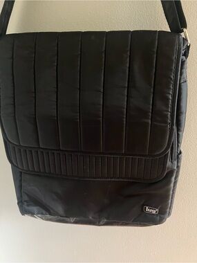 Lug Men's or women’s Black Quilted Crossbody Messenger Bag.